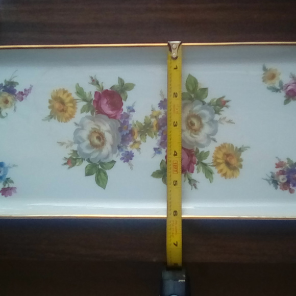 VINTAGE Limoges Porcelain Serving Tray Heavy Gold - Picture 4 of 5